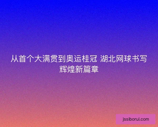 从首个大满贯到奥运桂冠 湖北网球书写辉煌新篇章